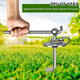 Robuuste Grondanker voor Honden tot 100 kg, Ideaal voor Buiten, Tuin en Strand, Geen Verstrikkingen, 40 cm Hoog — thumbnail 3