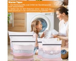 Waszakken Set - Polyester - Grof- en fijnmazig - Robuuste ritssluiting - Voor Kleding