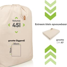 Omgoods - Set van 2 Waszakken - Extra Grote Katoenen Reistas voor Duurzaam Gebruik — thumbnail 5