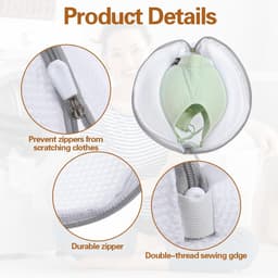 Wasnet voor beha's - set van 4 - polyester - beschermt delicate kleding - ideaal voor wasmachine - ShopVlot — thumbnail 5