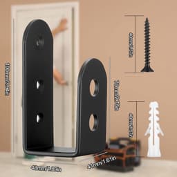 Deurframe beugels 2 x 4 - staal - U-vormige veiligheidssluiting - voor extra beveiliging - ShopVlot — thumbnail 2