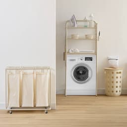 Wasmand op wieltjes met 3 vakken LINEA — thumbnail 2