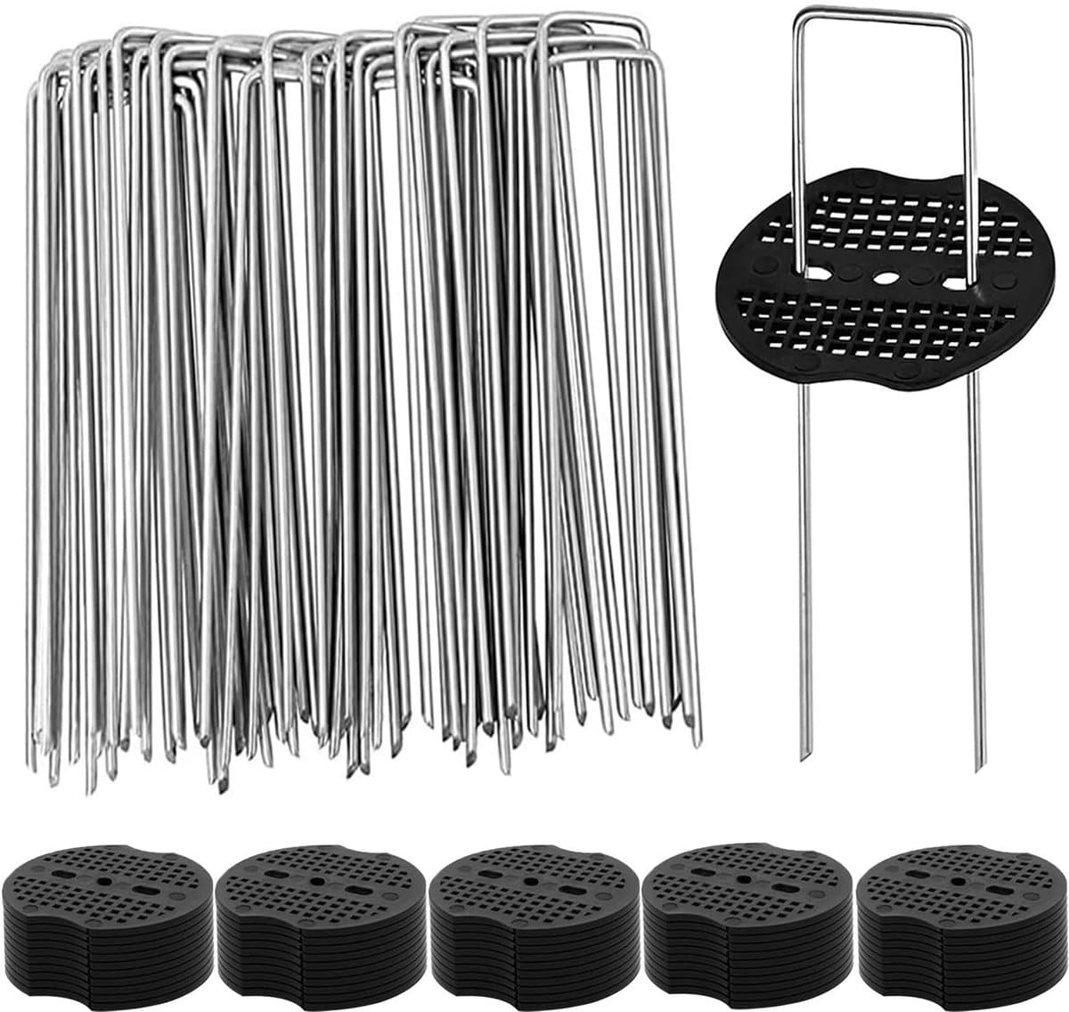 Omgoods - Set van 50 U-vormige Grondankers van Staal — afbeelding 1