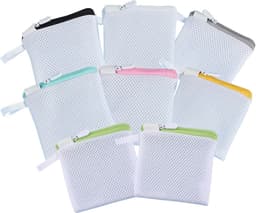 Omgoods- Waszak Set van 8 - Delicate Mini-Wasmachine Zakken - Fijnmazig Polyester - Opbergzakken met Ritssluiting - 12 x 12 cm - Voor Lingerie en Ondergoed - Waszakken — thumbnail 1