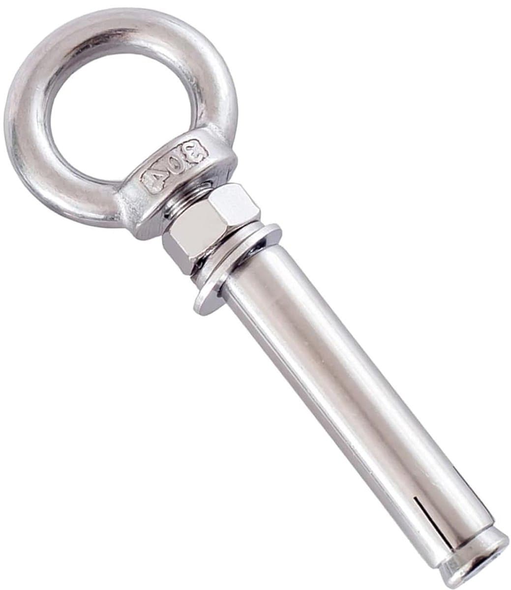 Expansiebout - Muuranker Schroef - Bevestigen en Ophangen - Zware Kwaliteit Metaal - M18 x 130mm - Zilverkleurig — afbeelding 1
