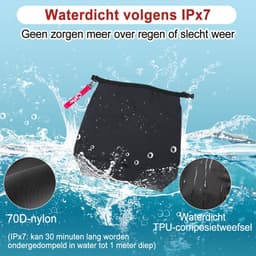 SnelShoppen - Zwarte waszak voor reizen, compressiezak 70D nylon, TPU waterdicht, herbruikbare vacuümzak voor kleding, M - ideaal voor camping, zwemme — thumbnail 5
