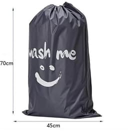 Opbergzak voor Vuile Wasgoed - 2 Stuks - 70 x 45 cm - Opvouwbare Reiswaszak - Met Trekkoord - Polyester - Praktische Opbergzak voor Vuile Wasgoed - Geschikt voor Reis, Slaapzalen en Thuis - Zwart — thumbnail 5