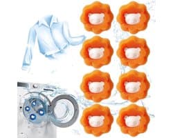 SnelShoppen - Haarvanger voor Wasmachine, 8 Herbruikbare Ballen, Effectieve Anti-Haar voor Honden- en Kattenharen, Zachte Spons voor Pluisjes en Huish
