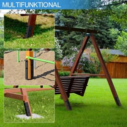 Grondankers - Zwart - 4,5 x 42 cm - Stalen Hoekanker Set van 10 voor Tuininstallaties — thumbnail 3
