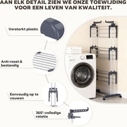 CLVP® Wasrek Staand - Droogrek Inklapbaar - Droogtoren — thumbnail 5