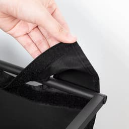 Mura Wasmand - Wassorteerder - Wasmanden - Wasbox - Kleding Mand - Waszak - Laundry Basket - 3 Wasvakken - 2 Lades - Hout/Stof — thumbnail 2