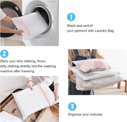 Waszakken net voor wasmachine, wasnet, wasmachine, voor delicate blouse, sokken, ondergoed, lingerie, babykleding — thumbnail 5