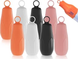 8 stuks reisfleshoezen, lekvrije siliconen hoezen voor reiscontainers, elastische lekvrije toilethoezen (96 x 35 mm) — thumbnail 1