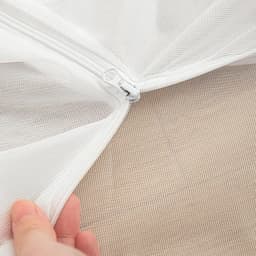 Mesh Waszakken - Waszakjes Fijne Was - Kleding Beschermen - Honingraat Gaasontwerp - 50x40x8 cm - Wit — thumbnail 4