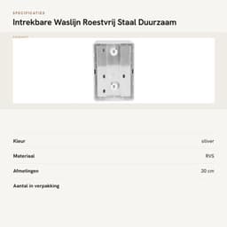 Waslijn Uittrekbaar 4,2 Meter - Wanddroogrek - Roestvrij Staal - Modern Design - Max. Belasting 20 kg - Geschikt voor Binnen/Buiten - Wasrek — thumbnail 5