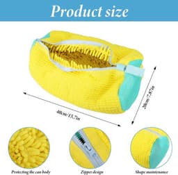 Schoenwaszak - Innovatief ritsontwerp - Herbruikbaar wasnet - 39 x 19 cm - Bescherming voor schoenen - Lichtgewicht en draagbaar - Sneakerwaszak — thumbnail 4
