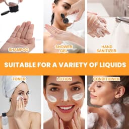 4 stuks 200 ml reisflessen met flipdop, lege dispenser, plastic fles, navulbare flessen voor shampoo, lotion, cosmetica (transparant) — thumbnail 4