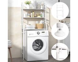 6Seven - Opbergrek - Wasmachine rek - Wasmachine kast - Ombouw wasmachine - 3 laags met handdoekenrek
