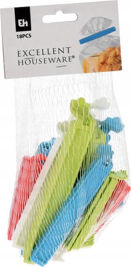 Afsluitclips - Vershoudclips - 18 stuks in netje — thumbnail 3