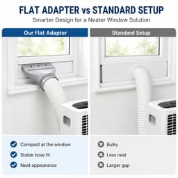 Platte Afvoerslang Adapter - Koppelstuk Afvoerslang - Voor ø13-15cm Slang - Voor Airco, Droger En Auto Airconditioning - Grijs — thumbnail 4