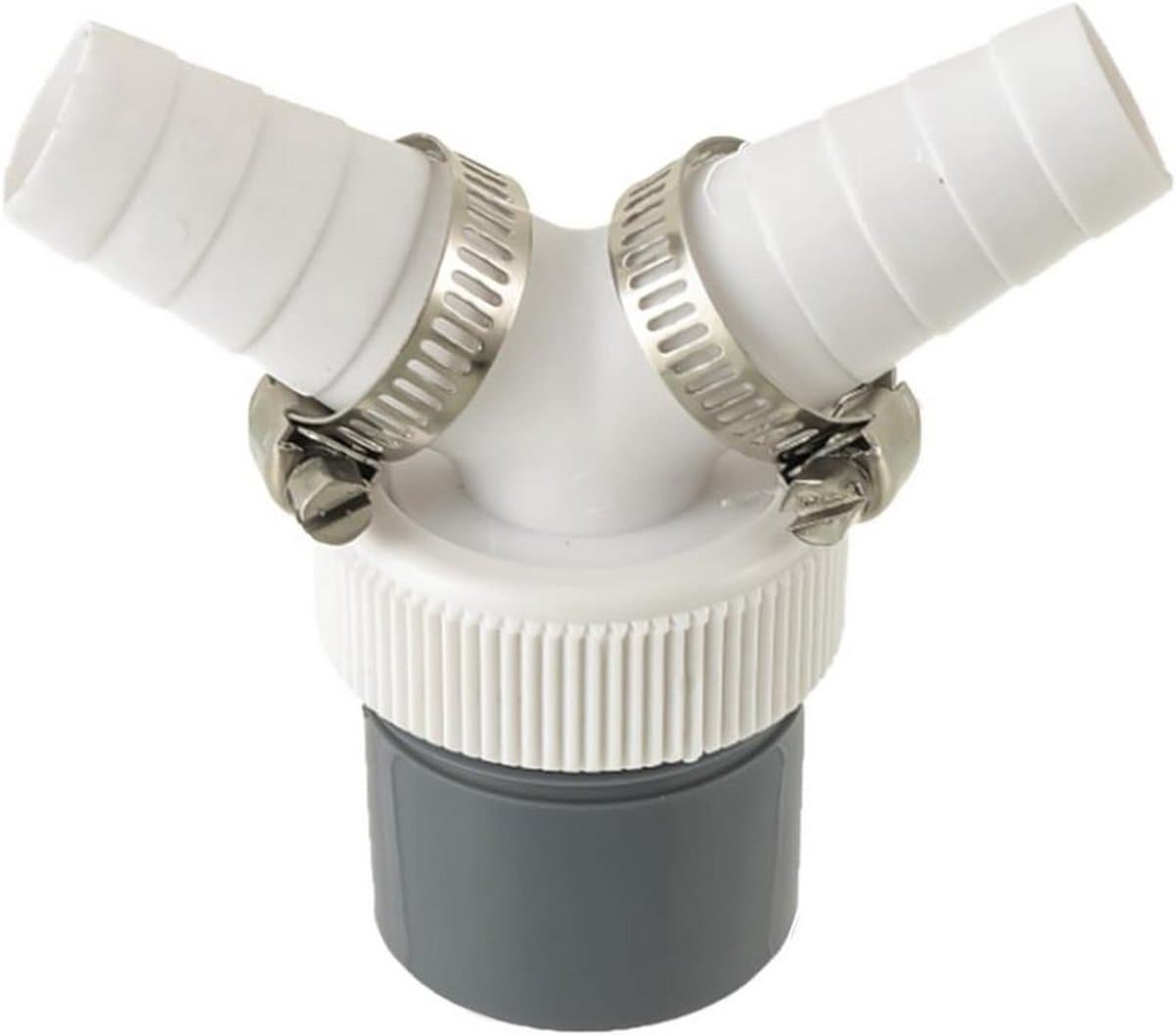 Y-vormige afvoerbuis en Y-vormige adapter Geschikt voor dubbele aansluiting van wasmachine en vaatwasser. — afbeelding 1