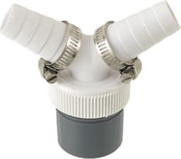 Y-vormige afvoerbuis en Y-vormige adapter Geschikt voor dubbele aansluiting van wasmachine en vaatwasser. — thumbnail 1