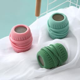 Wasballen voor de wasmachine - 3-pack - Herbruikbaar - Siliconen wasballen - Was- en droogballen, wasbenodigdheden - Maakt kleding zachter - Verwijdert statische elektriciteit - Reinigingshulpmiddelen - Groen, blauw, roze — thumbnail 5
