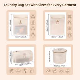 Solidchoice - Set van 4 Waszakken voor Voorkeurige Kleding — thumbnail 3