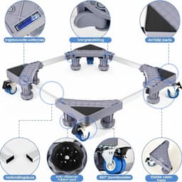 LNM® Wasmachine Verhoger - Wasmachine Onderstel - Wasmachine Sokkel - Grijs - 41cm x 41cm x 13cm — thumbnail 5