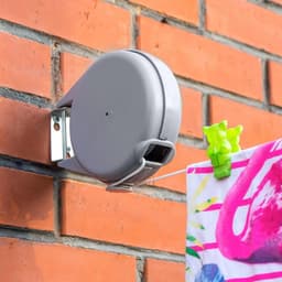 Uittrekbaar Muur Waslijn - Oprolbare Waslijndraad Box - Automatische Uittrekbare Wand Drooglijn - Buiten - 12 Meter - Artmoon — thumbnail 3