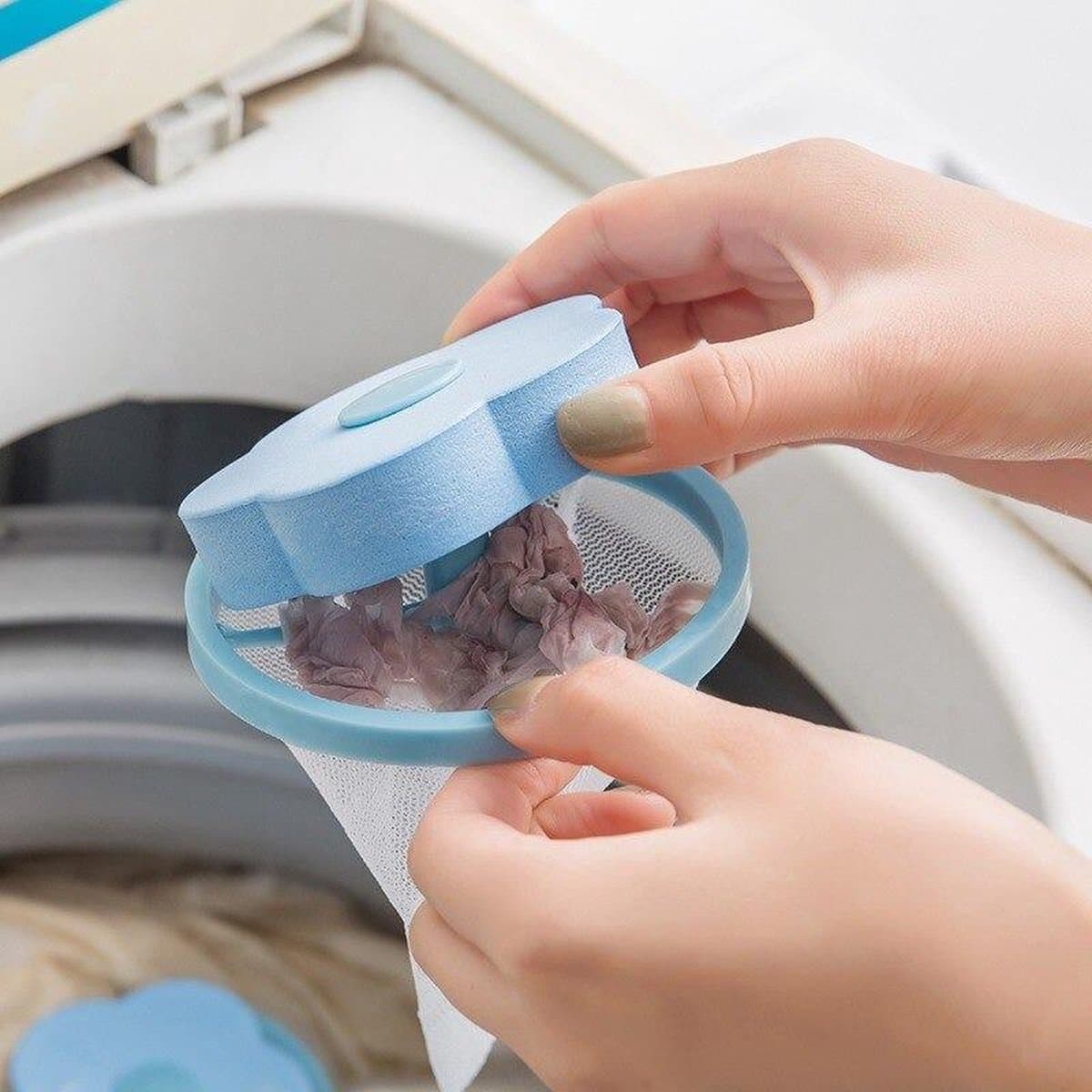 Wasmachine Filter - Wasmachine Reiniger Haarvanger - Wasmachine Vuilreiniger - Wasmachine Cleaner - Herbruikbaar - Wasfilter - Drijvend Vuil Vangnet - Haar Vanger Opvangfilter — afbeelding 1