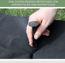 50 stuks Grondanker,Roestwerend grondanker Kunststoffen , grasdichte doeknagels, gebruikt voor het bevestigen van kassen, insectenwerende netten, parasolnetten, tuingrondzeil (11 cm zwart) — thumbnail 3