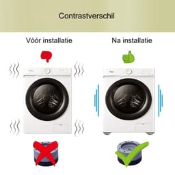 4-pack wasmachine anti-vibratie voetjes, verstelbare rubberen voetjes voor wasmachines, drogers, meubels, koelkasten, antislip, geluidsreductie（4.7x4.7x3.5cm） - Verhoogde voeten 3,5 cm — thumbnail 3