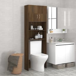 Wasmachine ombouw - Kast - Opbouwmeubel - Verhoger - Wasmachine meubel - Opbergkast - Hout - Bruin Eiken — thumbnail 2