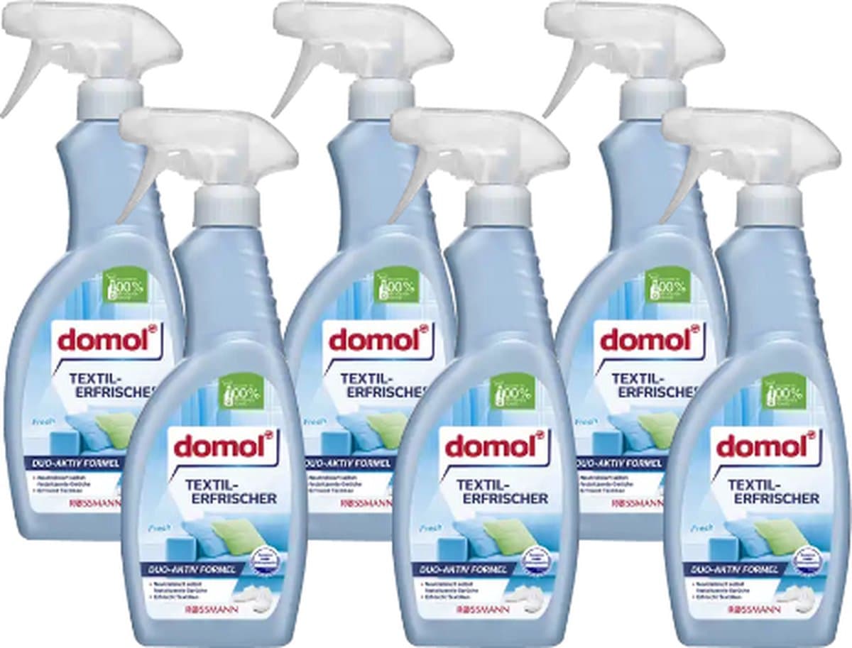 Domol Textielverfrisser Spray - Fresh - VOORDEELVERPAKKING | 6x 500ml | Verwijdert nare geuren — afbeelding 1