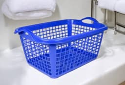 HL - Wasmand - Wasmanden - Set - 2 stuks - 45 liter - 58 x 43 x 29 cm - Blauw & Antraciet. — thumbnail 2