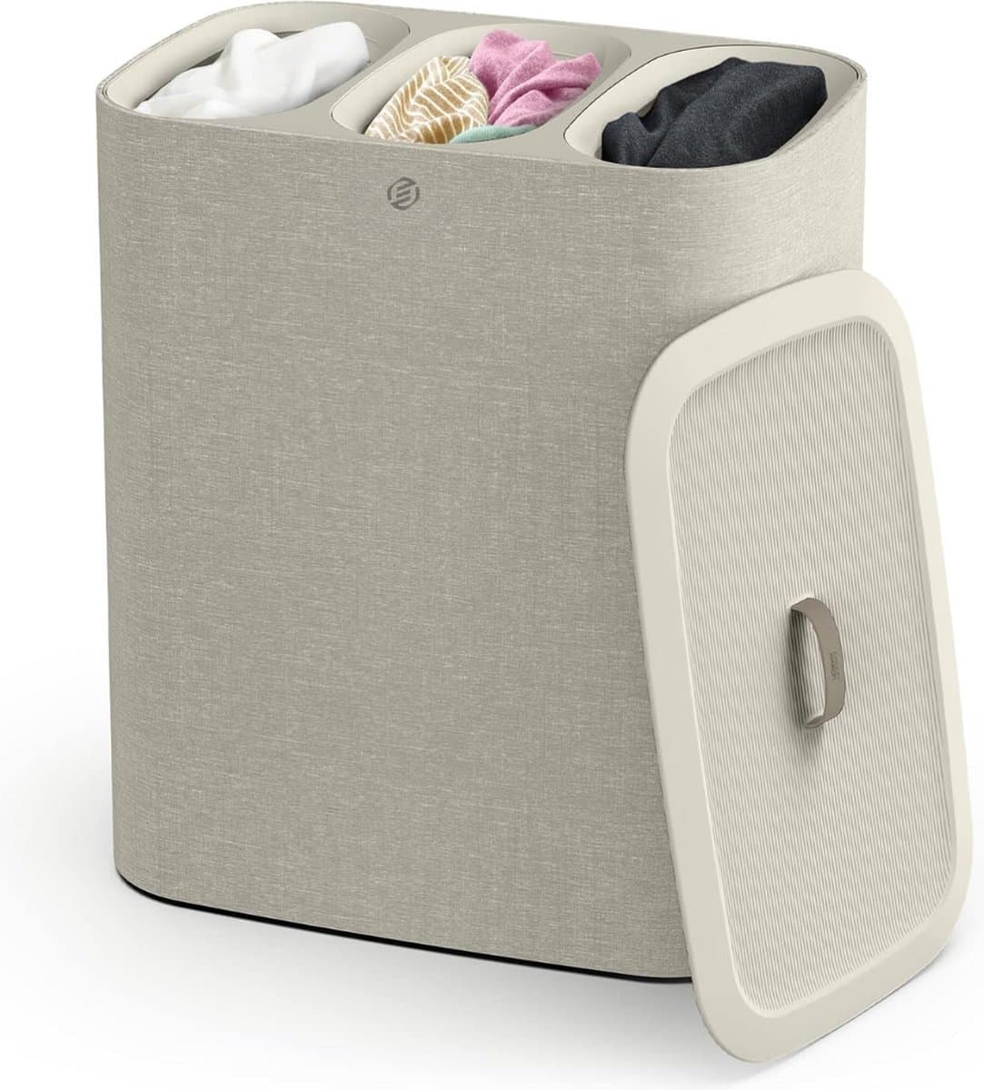 Equivera Wasmand 3 Vakken - Wassorteerder - Driedelige Wasmand - Organizer Kleding - Laundry Basket - Wasbox — afbeelding 1
