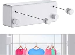 DD Droogrek Muur - Droogrek wand - Wasrek Muur - 2 Lijnen - Wit — thumbnail 1