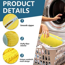 Waszak - Wasnet Voor Schoenen - Herbruikbaar - Waszak Voor Schoenen - Schoenen Waszak - 39 x 19 Cm - Netje Anti-Vervorming - Delicaat Wasgoed - Schoen Wassen - Schoenenwaszak - Wasgoed - Wasmachine - Schoenen / Sneakers - Met Rits En Hangende Ring — thumbnail 3