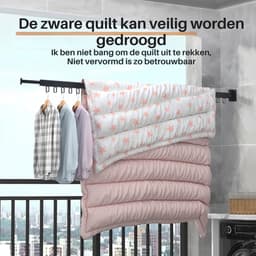 DD Droogrek Muur - Droogrek wand - Wasrek Muur - Uitrekbaar - Zwart — thumbnail 3