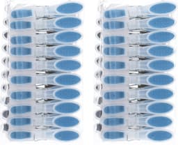 Soft grip wasknijpers - 60x - kunststof - transparant - 8 cm — thumbnail 5