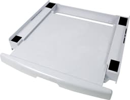Scanpart kunststof tussenstuk voor wasmachine en droger met werkblad inclusief spanband - Geschikt voor AEG Bosch LG Miele Samsung Siemens Zanussi Whirlpool - Stapelkit - Alternatief voor SKS101 - Universeel — thumbnail 1