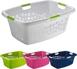 Rotho Wasmand Flowers 65 x 48 x 26 cm 50 l Kunststof Blauw — thumbnail 3