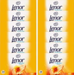 Lenor - Droogtrommeldoekjes - Zomerbries - Summer Breeze - 12 x 34 doekjes - Voordeelverpakking — thumbnail 1