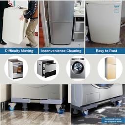 Washing Machine Foot Adjustable 41cm-64cm Stand With Casters And Adjusting Legs - Suitable For Large Items — thumbnail 2