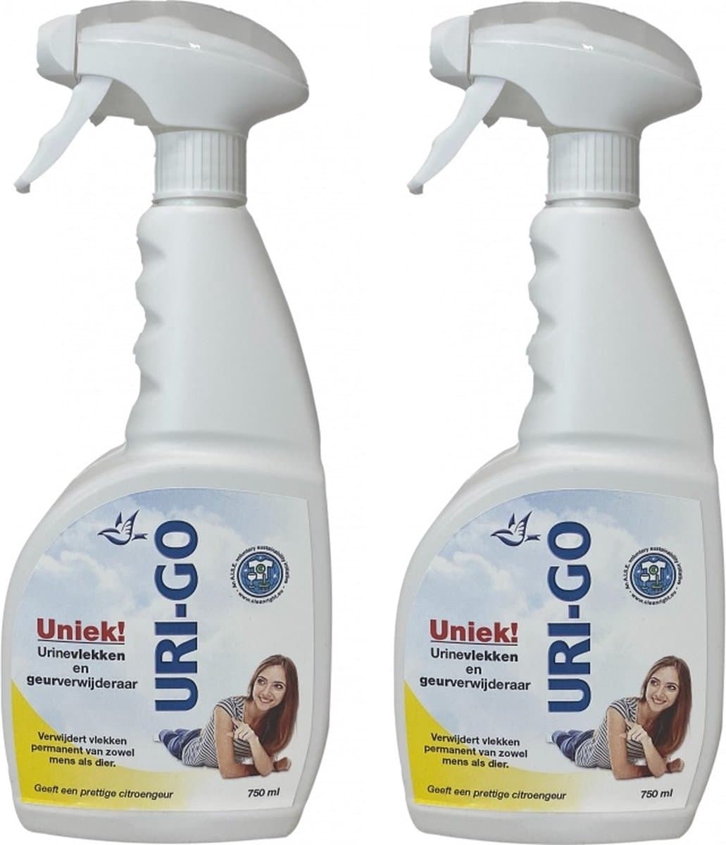 Uri-Go Urinevlek en geur verwijderaar - 2x750 ml voordeelverpakking — afbeelding 1