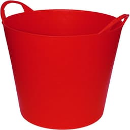Flexibele emmer/wasmand/kuip - 2x - rood - 20 liter - Opbergmanden - Wasmanden - Flexibele emmers - 35 x 30 cm — thumbnail 2