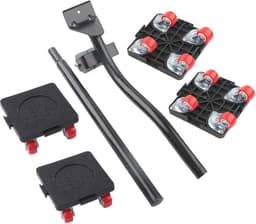 Wasmachine verhoger meubelverplaatsingsgereedschapset Zware meubelverhuizer met verlengstang en 4-zwenkwielen draagvermogen 400 kg zwart 34 cm - 7896 Wasmachine verhoger — thumbnail 1