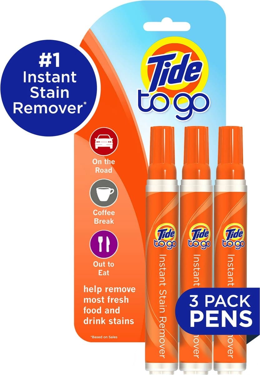 Tide To Go XL - Vlekkenreiniger - Vlekkenverwijderaar Tegen Koffievlekken, Theevlekken, Wijnvlekken, Fruitvlekken & Sausvlekken! (3x10ML) — afbeelding 1