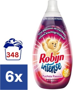 Robijn Wasverzachter Fuchsia Passion - 6 x 870 ml (348 wasbeurten) — thumbnail 3
